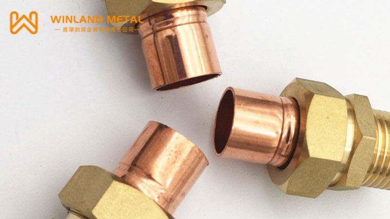 brass fittings union with copper pipe end feed