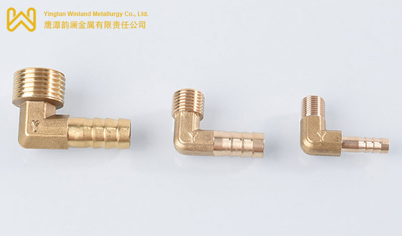 Brass threaded elbow connector