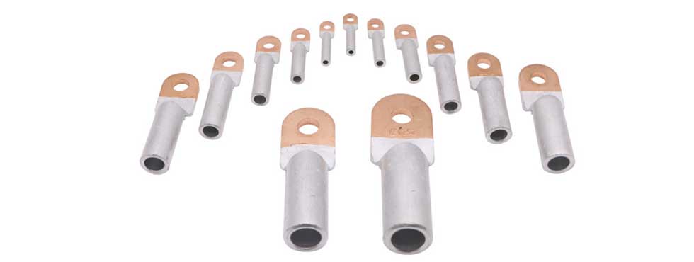 different sizes of DTL copper and aluminum terminals