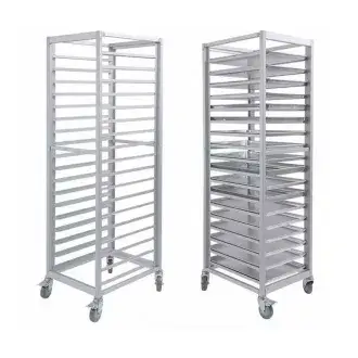 Flat Top Bakery/Hotel Aluminum Tray Trolley 