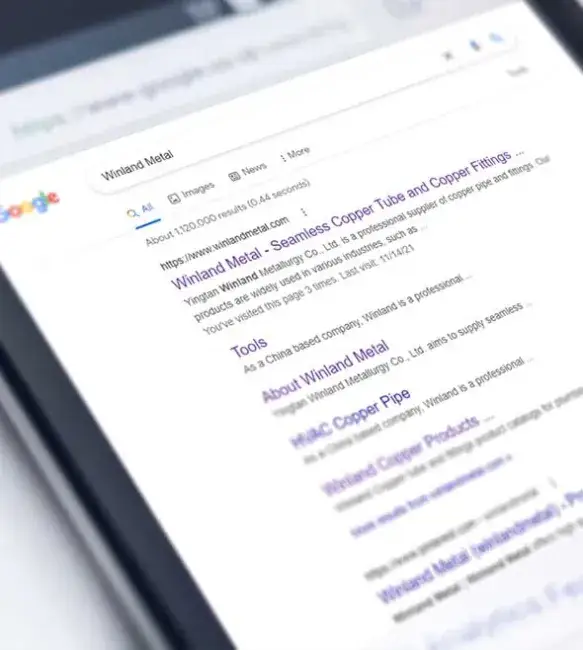 Winland Metal in der Google-Suche