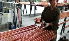 Werkstatt für die Herstellung von Kupferrohren