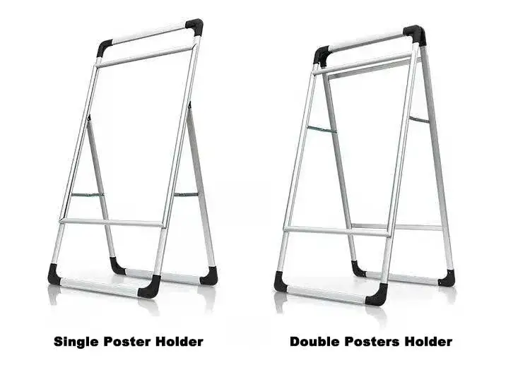 Single and double poster rack