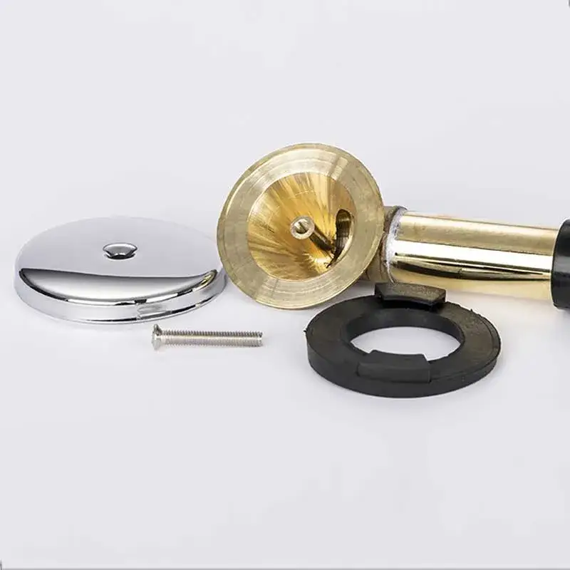 Brass Commercial Bathtub Overflow Pop-Up Drains 